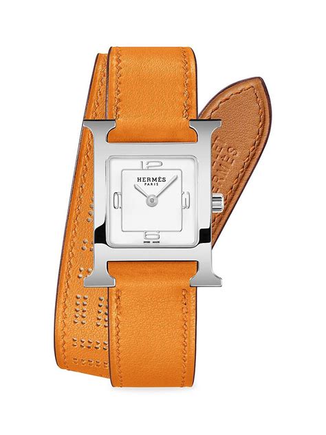 hermes double leather strap watch|hermes watch strap price.